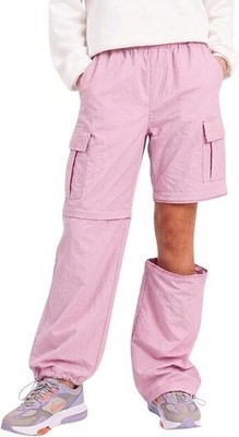 Kids Lightweight Convertible Zip-Off Cargo Pants for Girls and Boys