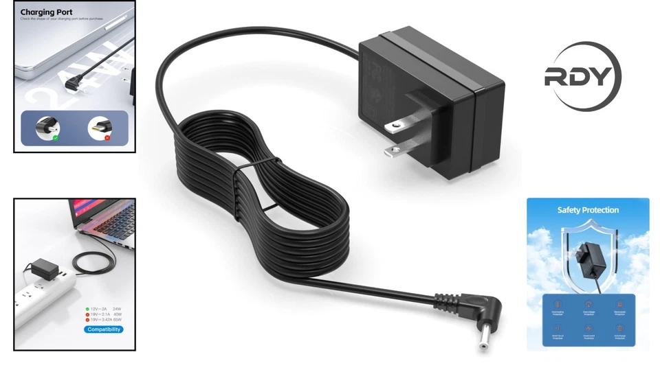 Portable 12V 2A Fast Charging Adapter for Gateway Laptops -   Certified - Image 2 of 4