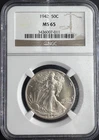 1942 Walking Liberty Half Dollar NGC MS65 Gem Uncirculated Silver 50C Stunning L