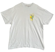 Paradise Found Turtle Cove Graphic T-Shirt Large Light Blue Tropical Parrot