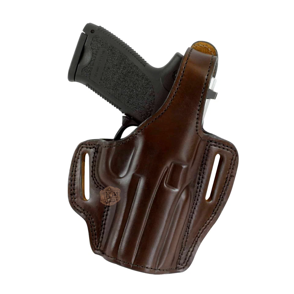 OWB Leather 1911 Holster with Thumb Break - Choose Barrel Length - Image 2 of 3