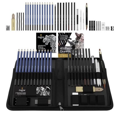Castle Art Supplies 40 Piece Premium Drawing and Sketching Set