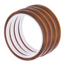 4 Rolls Brown 0.4 Inch x 36 Yards PET Film Electrical Tape 10mm x 33m