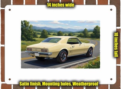 Metal Sign - 1967 Pontiac Firebird 400 1 Oil Painting - 14x10