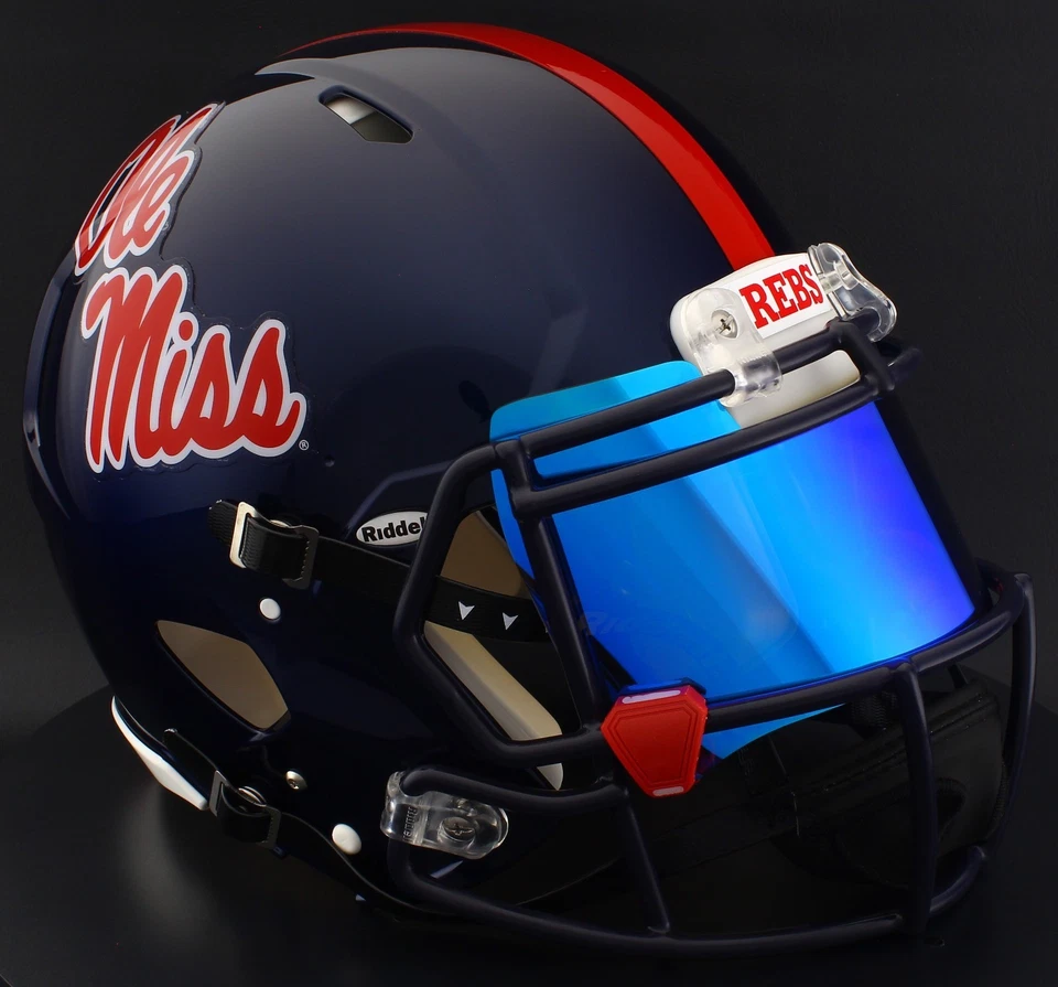 MISSISSIPPI OLE MISS REBELS NCAA Riddell Speed Full Size REPLICA Football Helmet - Image 2 of 4