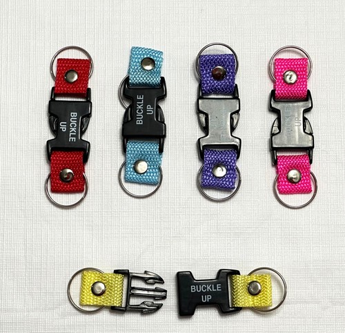 Set of 52 Buckle-Up Key Chains w/2 Rings - Picture 2 of 2