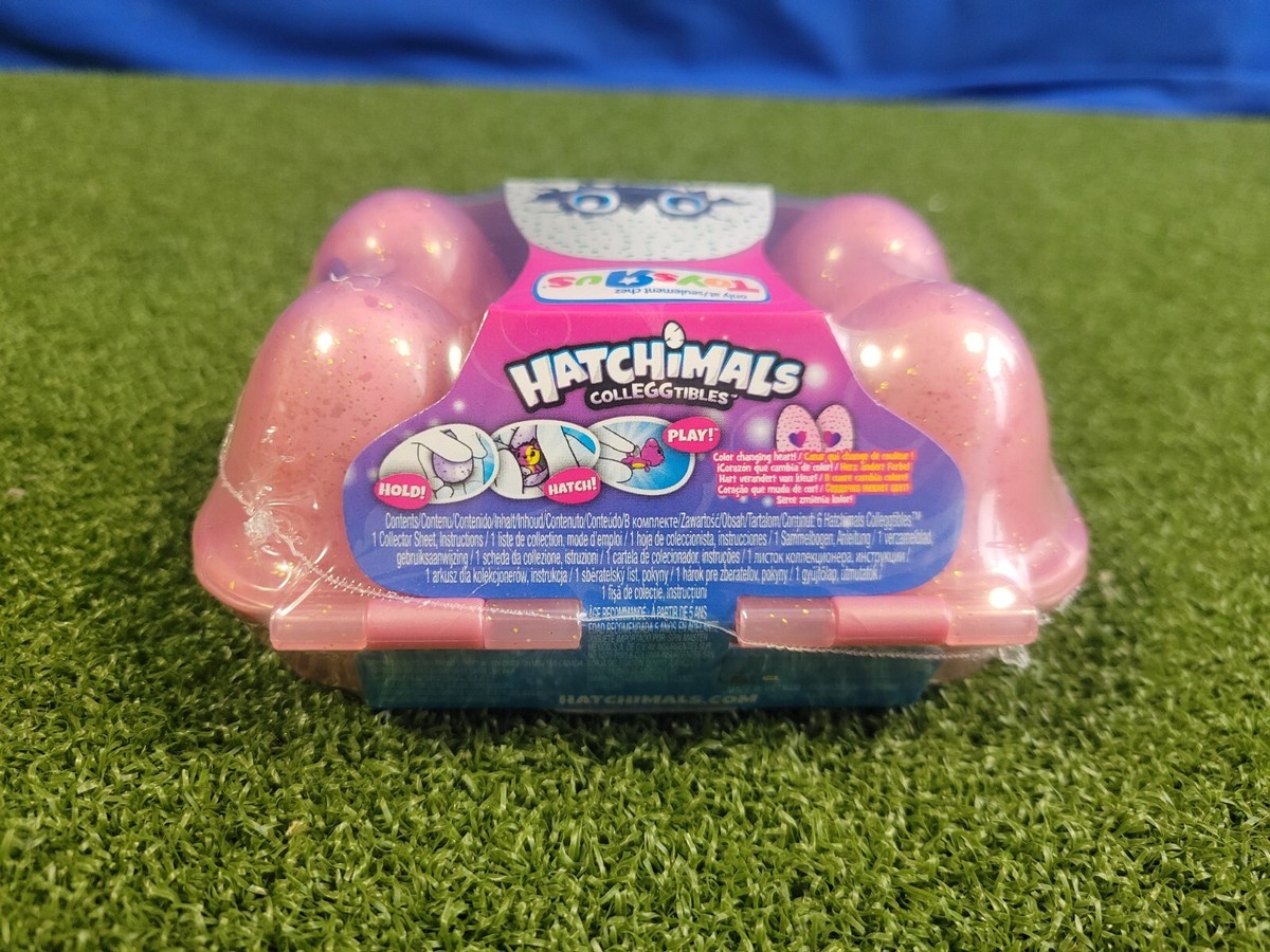 Hatchimals CollEGGtibles Rose Gold Collection - 6-Pack Egg Carton With Glittery Metallic Toys