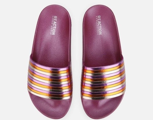 Kenneth Cole Reaction Women's Pool Pipes Slides. - Picture 3 of 15