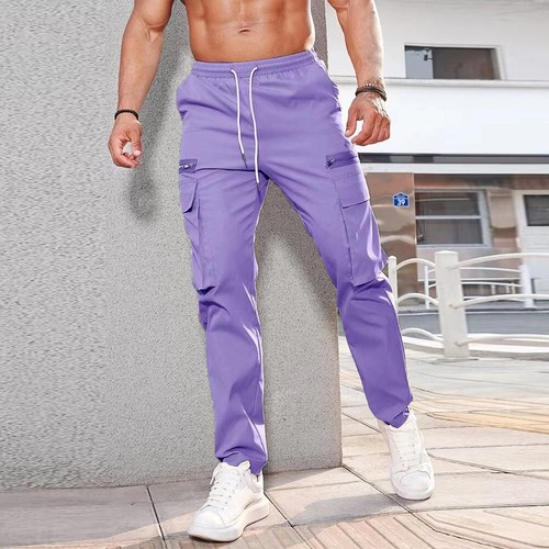 Pantalones de chándal para hombre Pantalones deportivos informales Cintura elástica Cómodos sueltos - Imagen 8 de 24