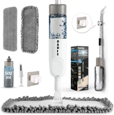 Trapeadores Con Spray Microfibra Para Limpiar Piso De Madera y Almohadillas Set
