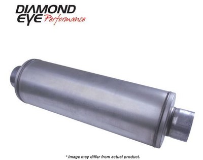 Diamond Eye 460002 Muffler 26In Round 4In Center Inlet/Outlet Alum ...