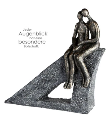 Casablanca Skulptur Augenblick mit Sinnspruch Höhe 26 cm Paar Glück Liebe 79900 - Bild 1 von 3