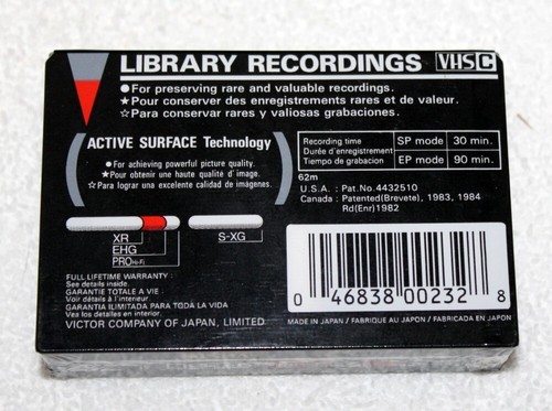 6 JVC TC-30 EHG Compact VHS 90 Minute EP Mode High Energy Recording Tapes ~ NEW - Picture 4 of 13