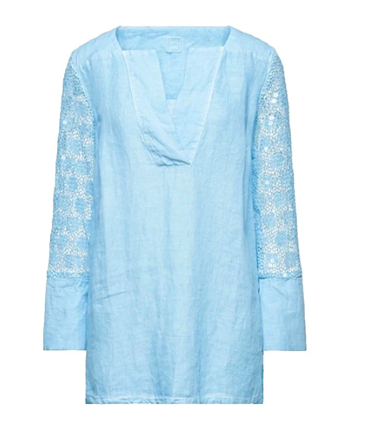 Linen Solid Regular Size Blouses for Women