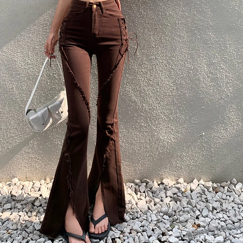 Bell bottom stretch pants 2025