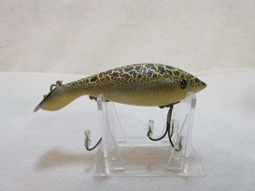 Vintage Heddon Tadpolly Green Crackleback