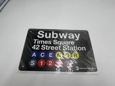 Qty 3 Subway Times Square Man Cave Bar Pub Decors Signs Retro Metal 8" x 12"