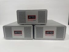 Lot of 3 ATTO Thunderlink TLFC-1082-D00 Dual Thunderbolt 8GB Fibre No Power Adap