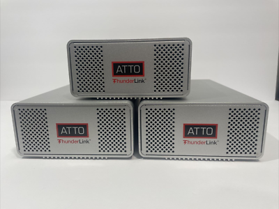 その他 ATTO ThunderLink TLFC1082-D00 Lot of 3 ATTO Thunderlink TLFC-1082-D00 Dual Thunderbolt 8GB Fibre