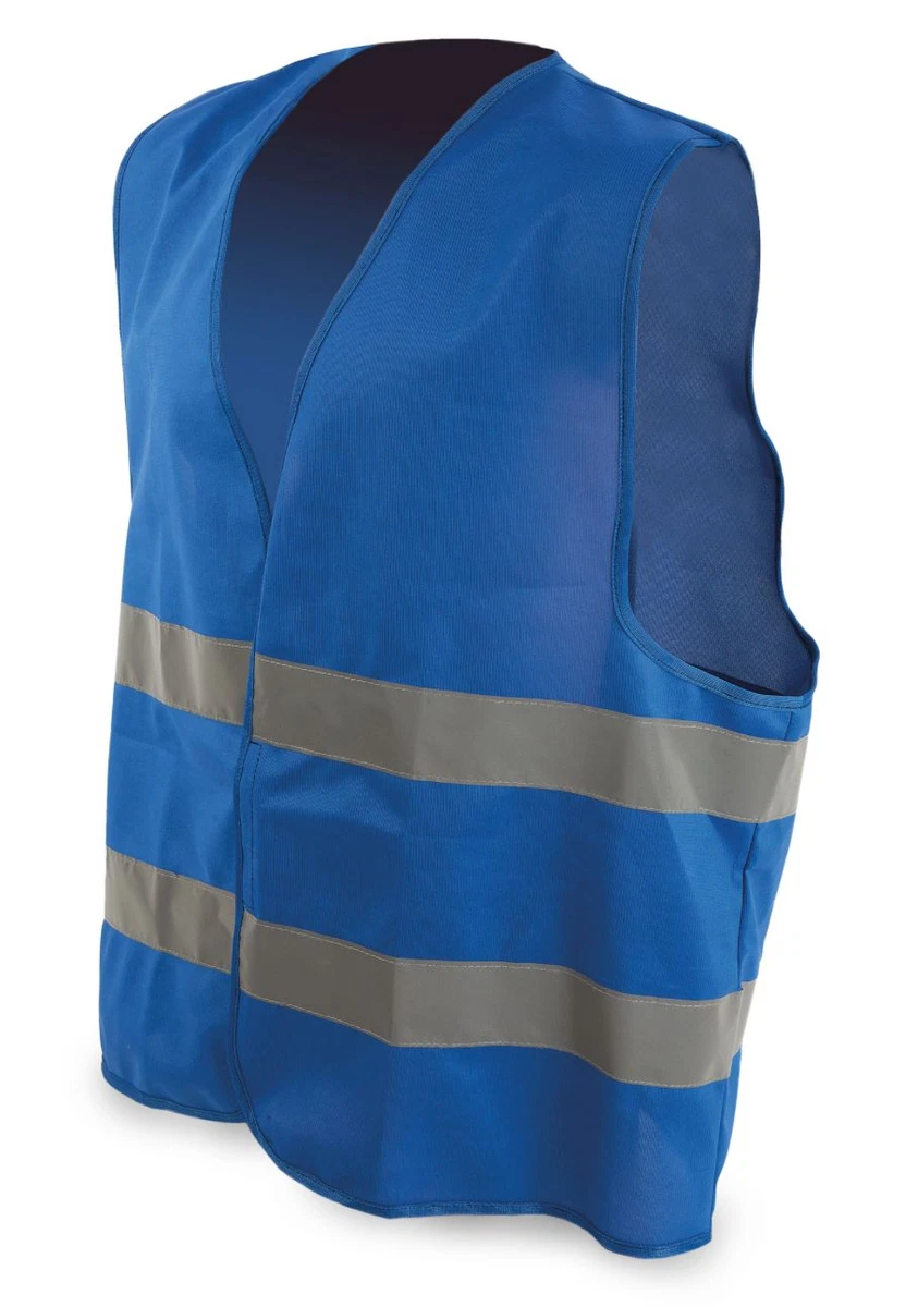 GILET S CURIT Haute visibilit BLEU PERSONNALISABLE TEXTE LOGO