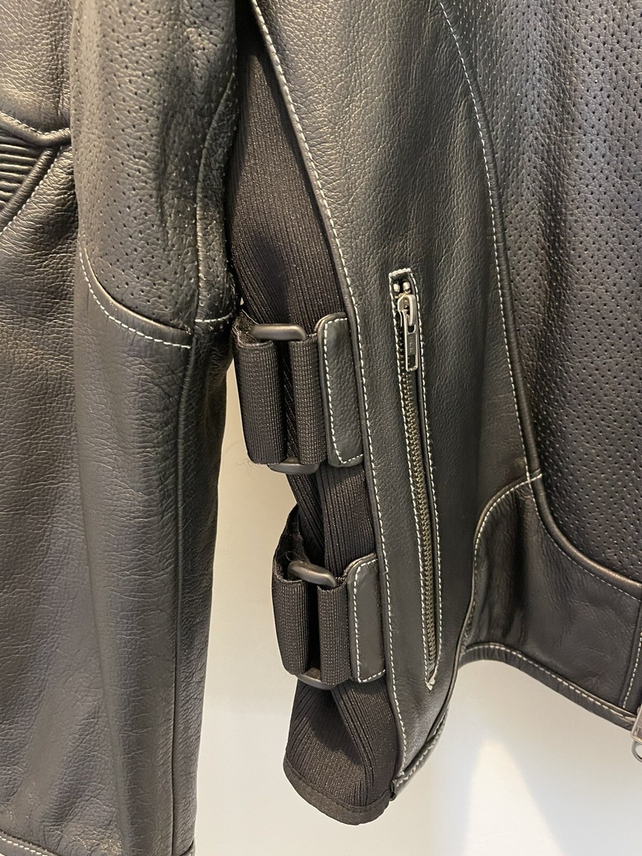 HARLEY DAVIDSON XL leather SWAT jacket black HDMC embossed HARLEY DAVIDSON XL leather SWAT jacket black HDMC embossed