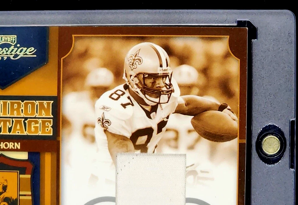 Playoff Prestige Gridiron Heritage 2007 HOF Materials Prime #GH-29 Joe Horn/50 Foto 3 de 4