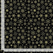 Christmas Snowflake Fabric 2 Pc Lot 20"X44"/12"X44" Cotton Timeless Treasures