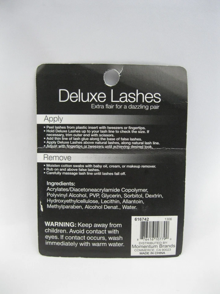 Deluxe Blue Lashes Shiny Foil Club Fake Eye Adhesive Retro Vintage Momentum New - Image 2 of 4