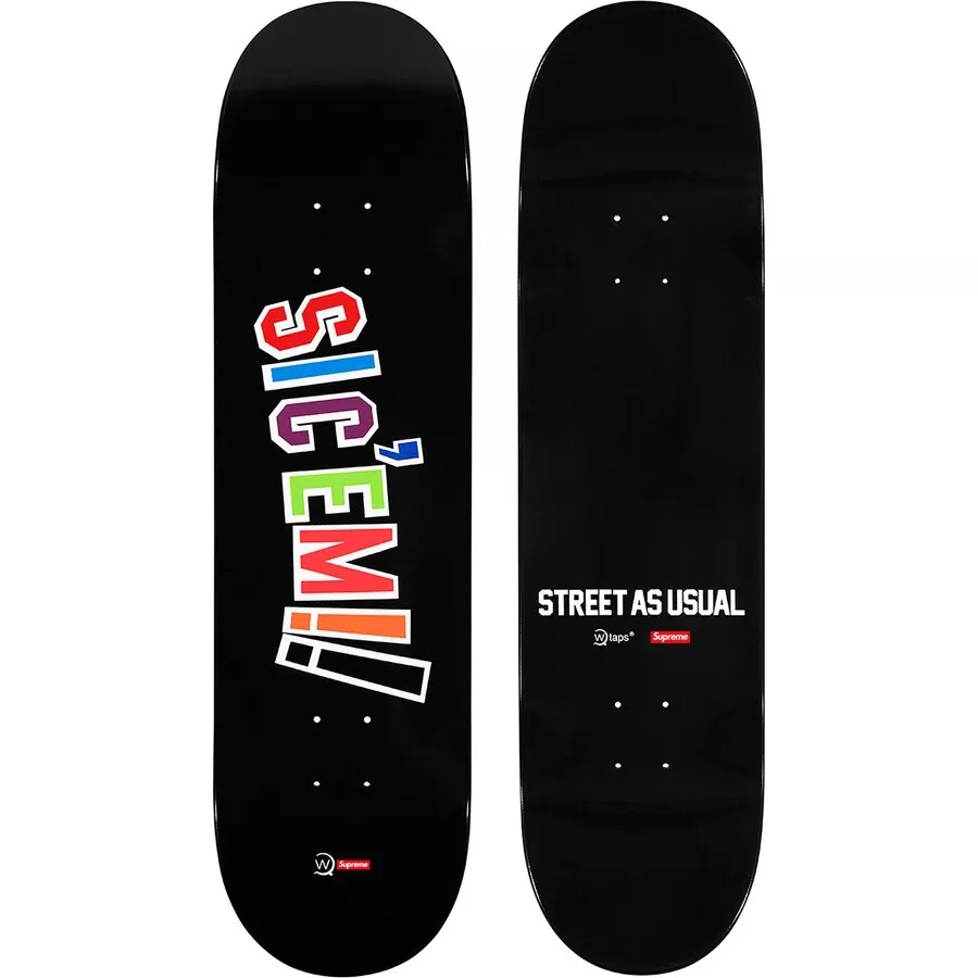 Supreme WTAPS deck Sic'em! edition Black Skateboard 2021 FW21
