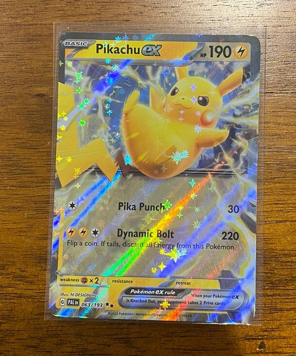 Pokémon Pikachu Ex 063/193 – Paldea Evolved Double Rare – Carte à Collectionner Authentique