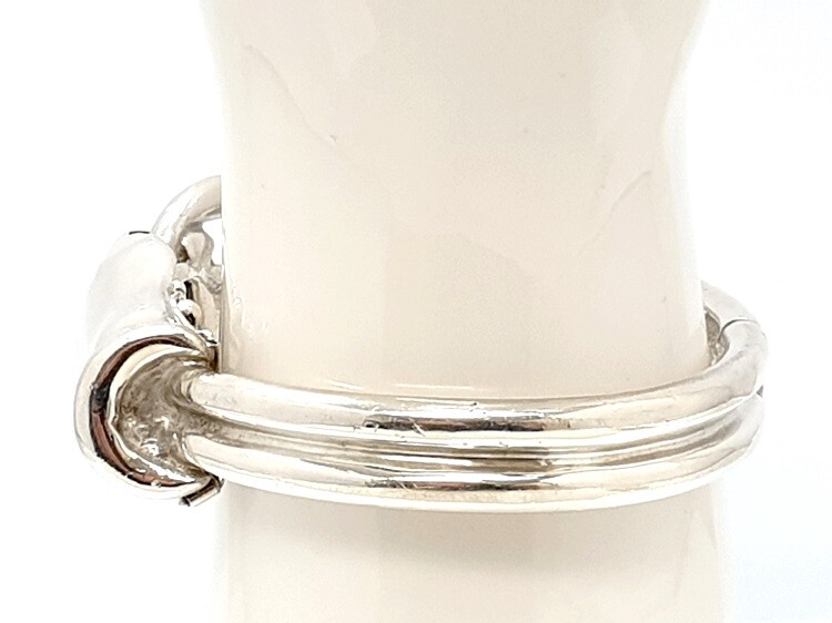SR Wine Solid Sterling Silver 925 Hinged Bangle H… - image 7