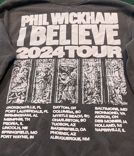 Phil Wickham I Believe Pullover Crewneck 2024 Tour Adult Size M Unworn - Picture 2 of 7