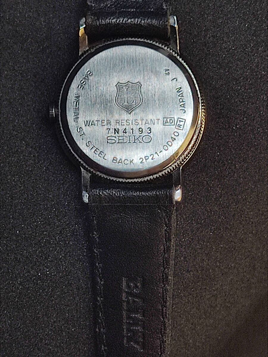 Vintage Seiko THE LEAGUE Quartz Round Roman Ladies 2P21-0D40 Vintage Seiko THE LEAGUE Quartz Round Roman Ladies 2P21-0D40