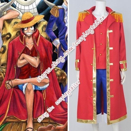 One piece anime monkey d. Luffy Cosplay Traje para Homens, Caçador de  Piratas, Quimono, Vermelho Trench Coat, Uniforme de Festa Halloween -  AliExpress