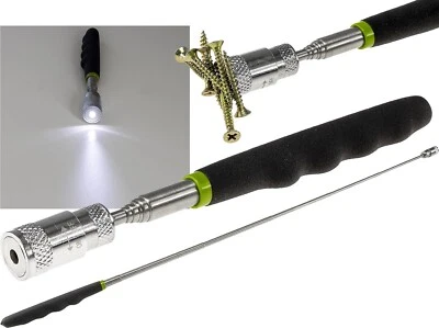 CHILITEC Teleskop Pick-Up Werkzeug LED Magnet Magnetgreifer Magnetstab Magnetheber 19119