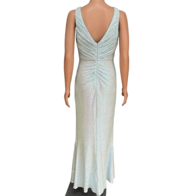 badgley mischka blue sequin dress Sapphire Sequin Gown by Badgley Mischka