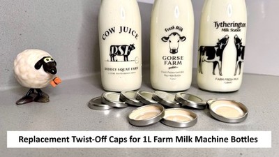 Ersatz Twist-Off Schraubverschlüsse für 1L Farm Milk Station Flaschen. 10 Stück. W86