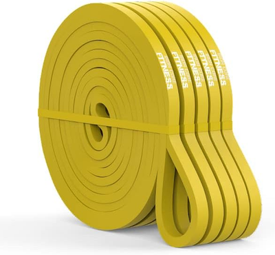 #ad Gym Quality Long Resistance Bands Multi Pack of 5 Loved by Fitness Pros for Gro $70.99
