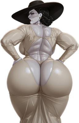 Alcina Dimitrescu Back View Vinyl Car Decal Sticker 7'' Weatherproof