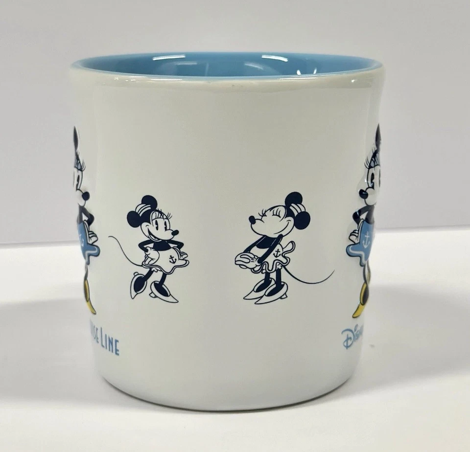 Taza Disney Cruise Minnie Mouse | Taza de té café cerámica azul náutica 9 oz Foto 3 de 4