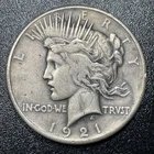1921 Peace Silver Dollar $1 VF Details Better Grade Key Date