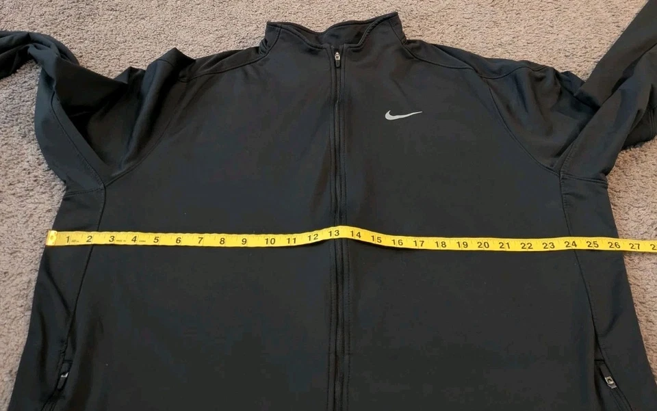 Chaqueta de correr Nike Therma Fit cremallera completa negra 683582-010 para hombre 2XL Foto 4 de 4