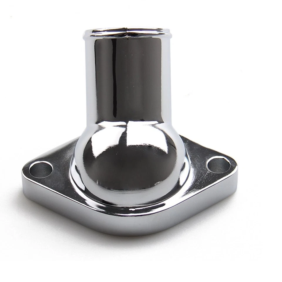 Carcasa termostato cuello agua cromado para Chevrolet 283 327 305 350 400 V8 Foto 3 de 4
