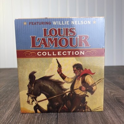 Louis L'Amour Collection 7 Stories on 4 CDs in Wooden Box Read by Willie Nelson