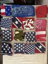 18 Count Bandana Lot-New-Never Worn-Various Styles-See Photos