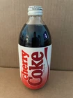 Vintage 1986 CHERRY COKE Glass Bottle 16oz Label WALT DISNEY WORLD Pinocchio #7