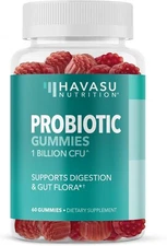 Probiotic Gummies for Digestive Support Gut Health 1 Billion CFU Bacillus 60ct