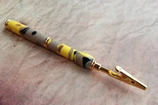 Bracelet assistant "third hand",  fall camo acrylic and gold, hand crafted