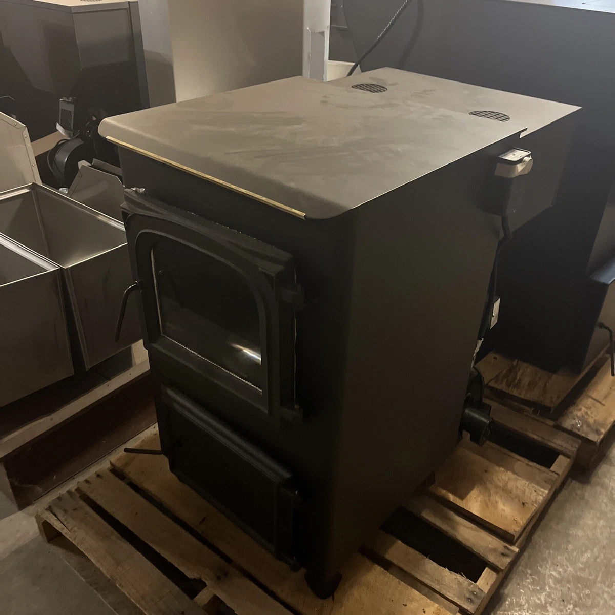Keystoker 90,000BTU bottom direct vent coal stove NEW! | eBay