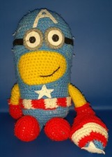 MINIONS PELUCHE CAPITAN AMERICA captain plush Pupazzo 30CM gioco giocattolo toy